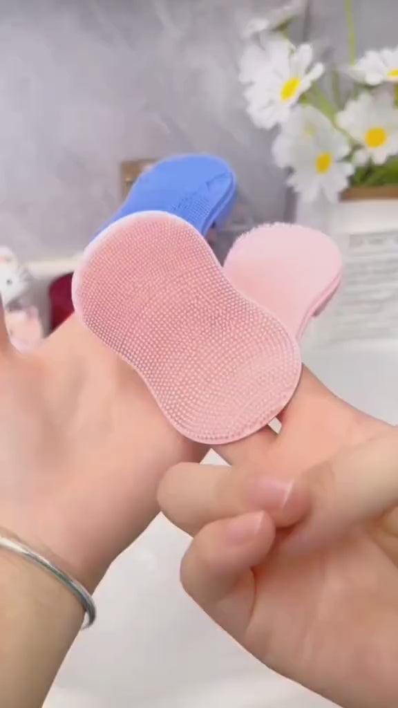 (Pack of 2) Soft Silicone Manual Facial Cleansing Finger Face Brush for Makeup Removal Nose and Wing Cleaner for Women