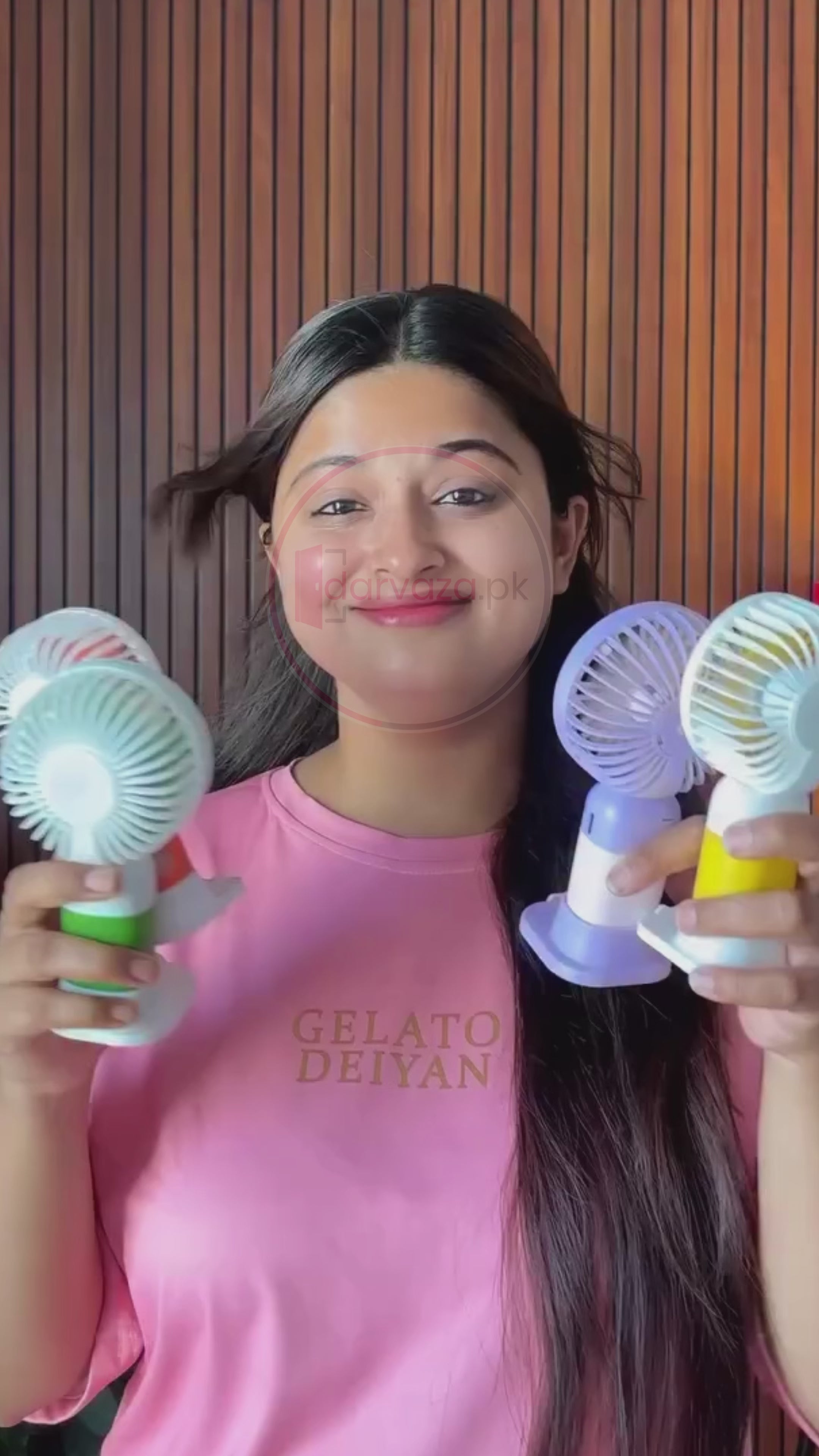 Rechargeable Fan with Mobile Stand