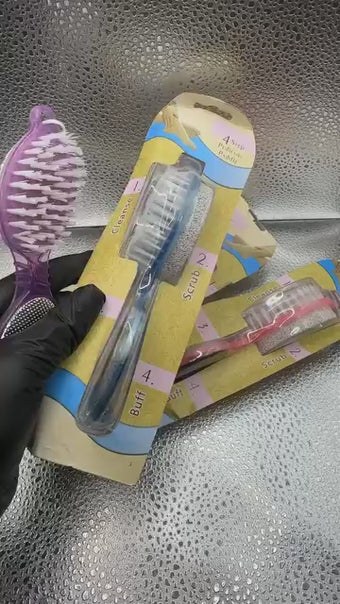 Pack of 2 – 4 in 1 Foot Scrubber | Pedicure Tool with Pumice, Brush, File & Buffer | Smooth Heels at Home