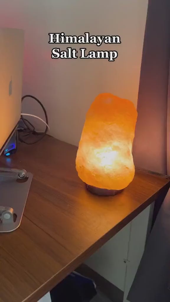 Natural Himalayan Salt Lamp USB Powered Air Purifier Healing Night Light for Relaxation and Home Decor