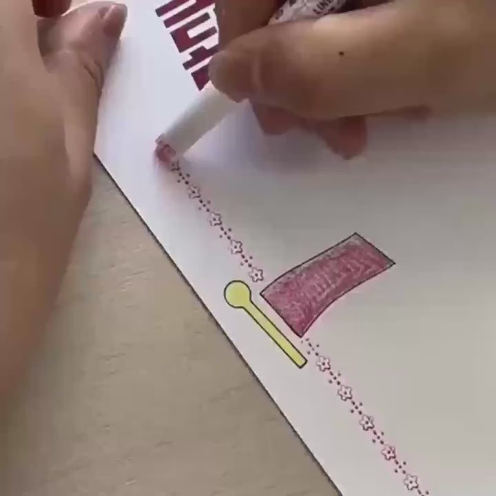 (Pack of 6) Linear Roller Design Color Pen