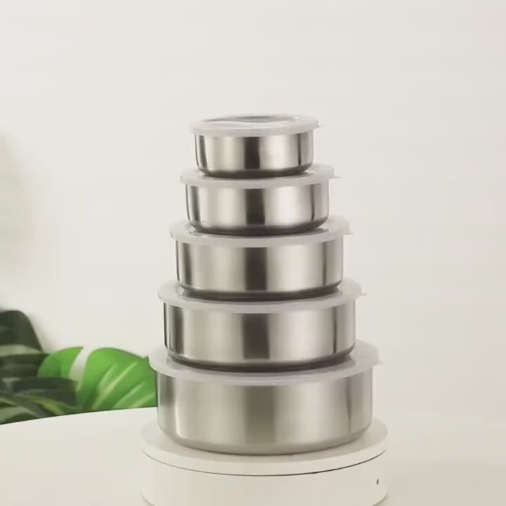 Fresh Box Set 5-Piece | Stainless Steel Food Storage Containers