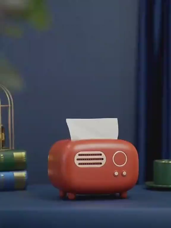 Retro Radio Tissue Box