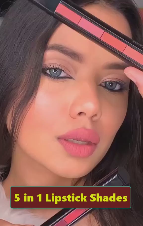 5 in 1 Huda Beauty Makeup Matte Lipsticks Shades For Women