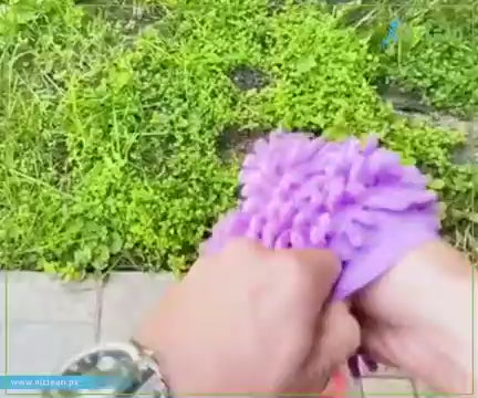 (Pack of 2) Washing Mitt One Side Micro Fiber Car Wash Glove Duster