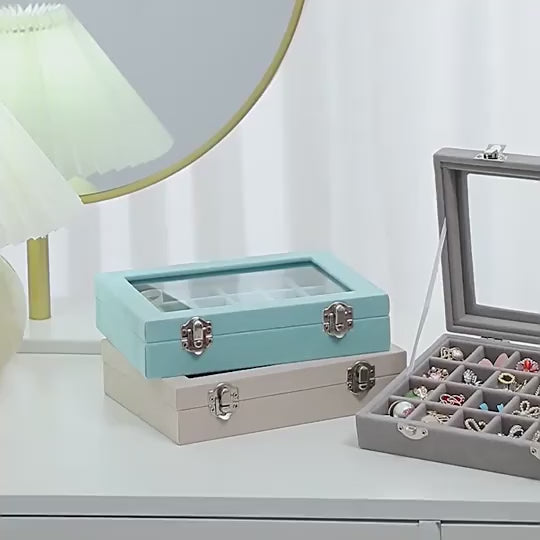 Classic Triangle Shape Wood Jewelry Storage Box with Snap Closure Velvet Lining For Women