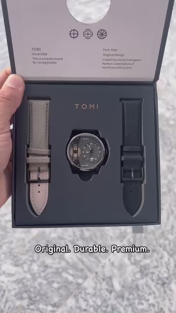 TOMI Face Gear Gentleman Edition Dual Strap Watch