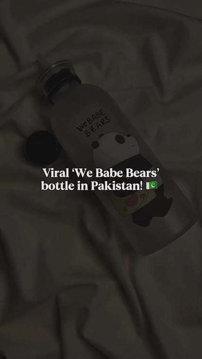 We Babe Bears Water Bottle – Cute Cartoon Bottle | BPA-Free, Leakproof & Durable