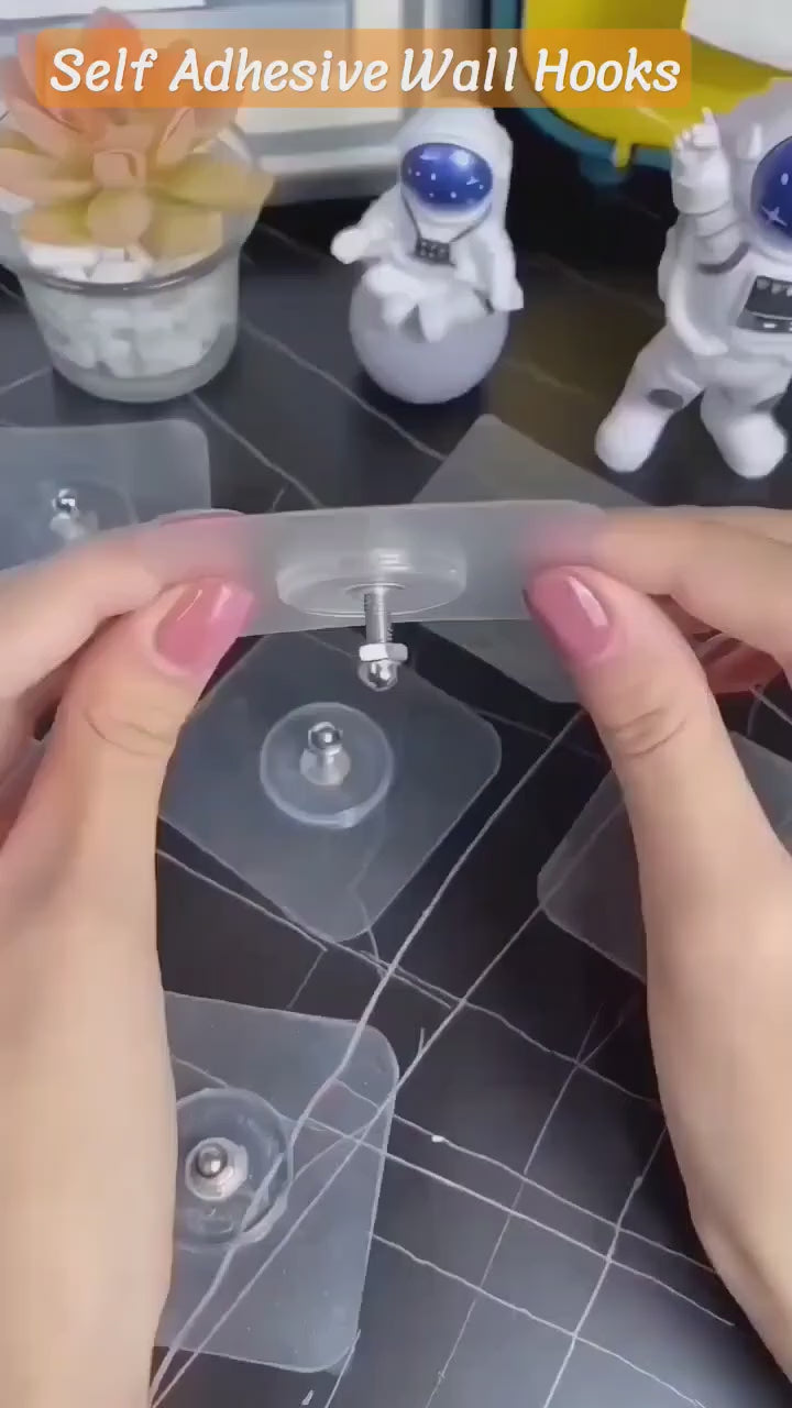 Punch Free Self Adhesive Screw Wall Hook For Home and Outdoor Use