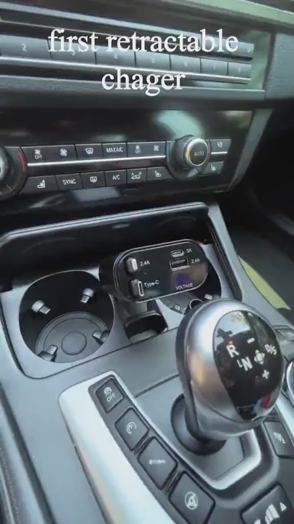 Upgraded 4 in 1 Retractable Car Charger 120W Super Fast Car Phone Charger Adapter