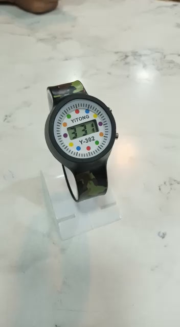 (Pack of 3) Fancy Yitong Y 302 Kids Plastic Digital Watch For Children