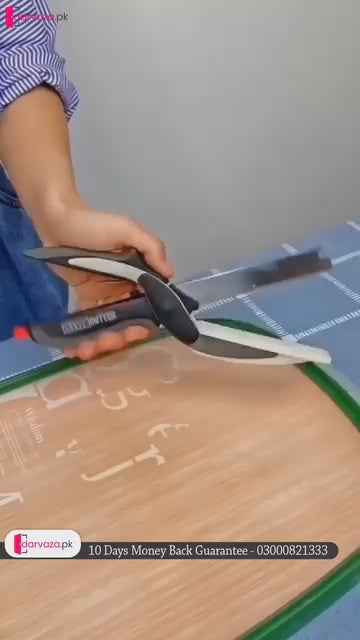 2in1 Clever Cutting Knife in Stainless Steel