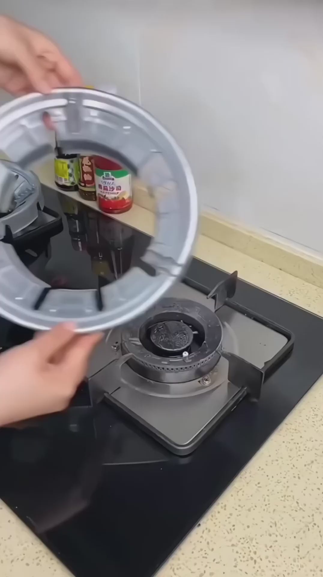 Stainless Steel Gas Stove Saver Windproof Cover Burner Stand