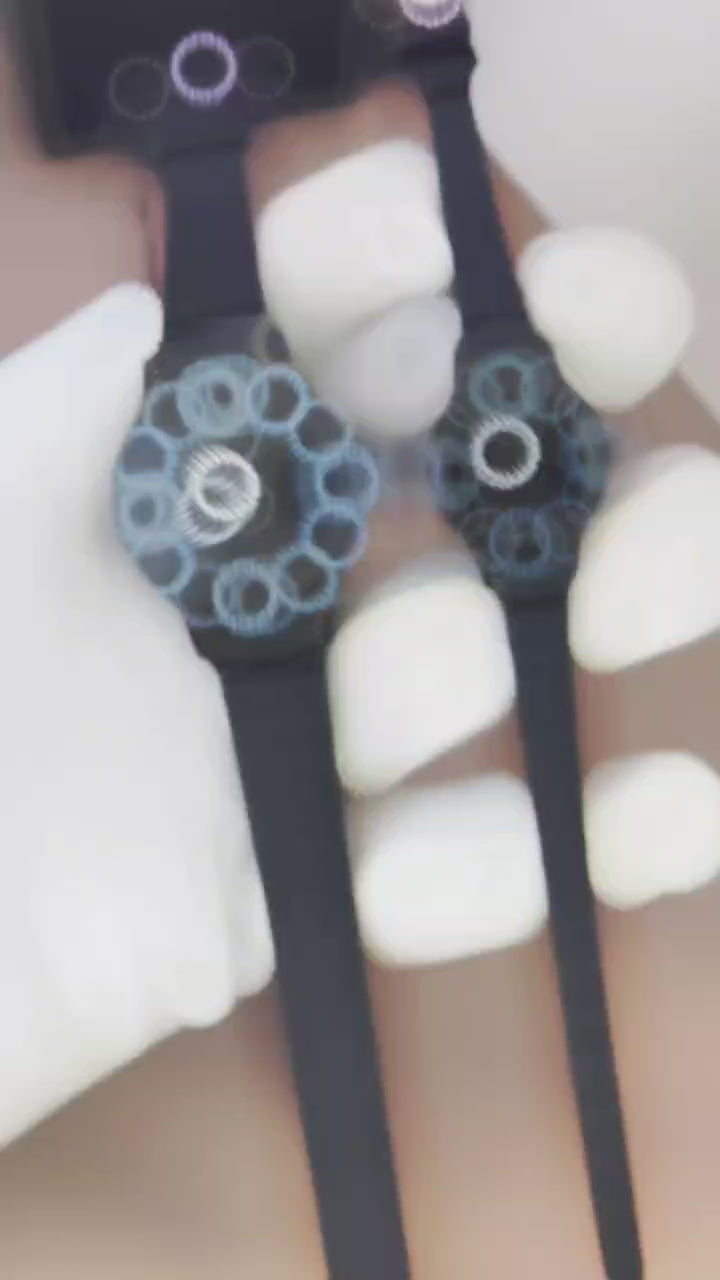 (Pack of 2) D Com Quartz Stainless Steel Clock Dial Analog Wristwatch For Men and Women