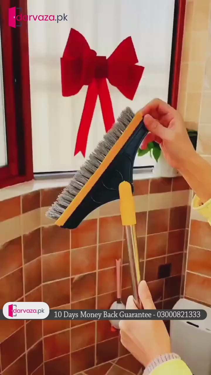 2 in 1 Cleaning Brush Floor Scrub Broom Wiper Scraper