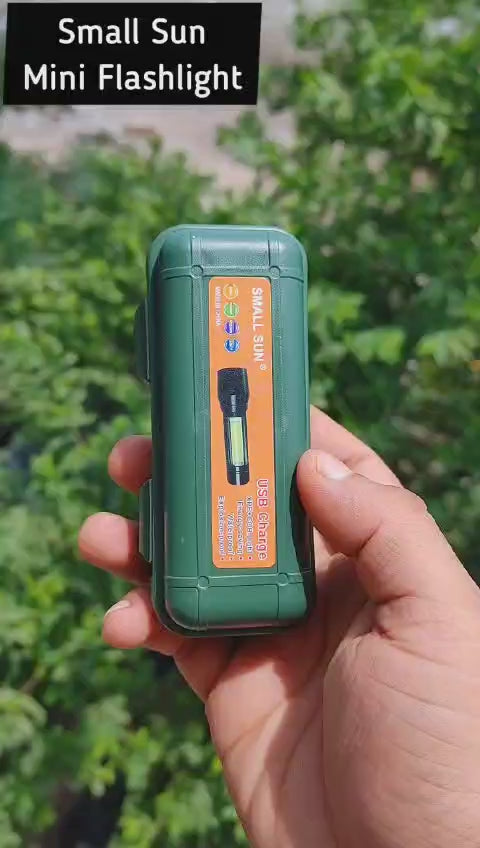 Mini Portable Torch LED Rechargeable Flashlight With USB Charging &amp; Power Bank Waterproof Long Range