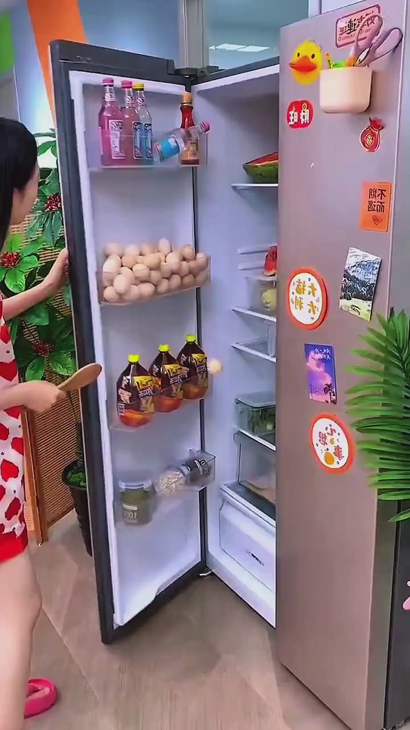 Egg Holder Dispensers With Automatically Rolling and Space Saving Egg Tray