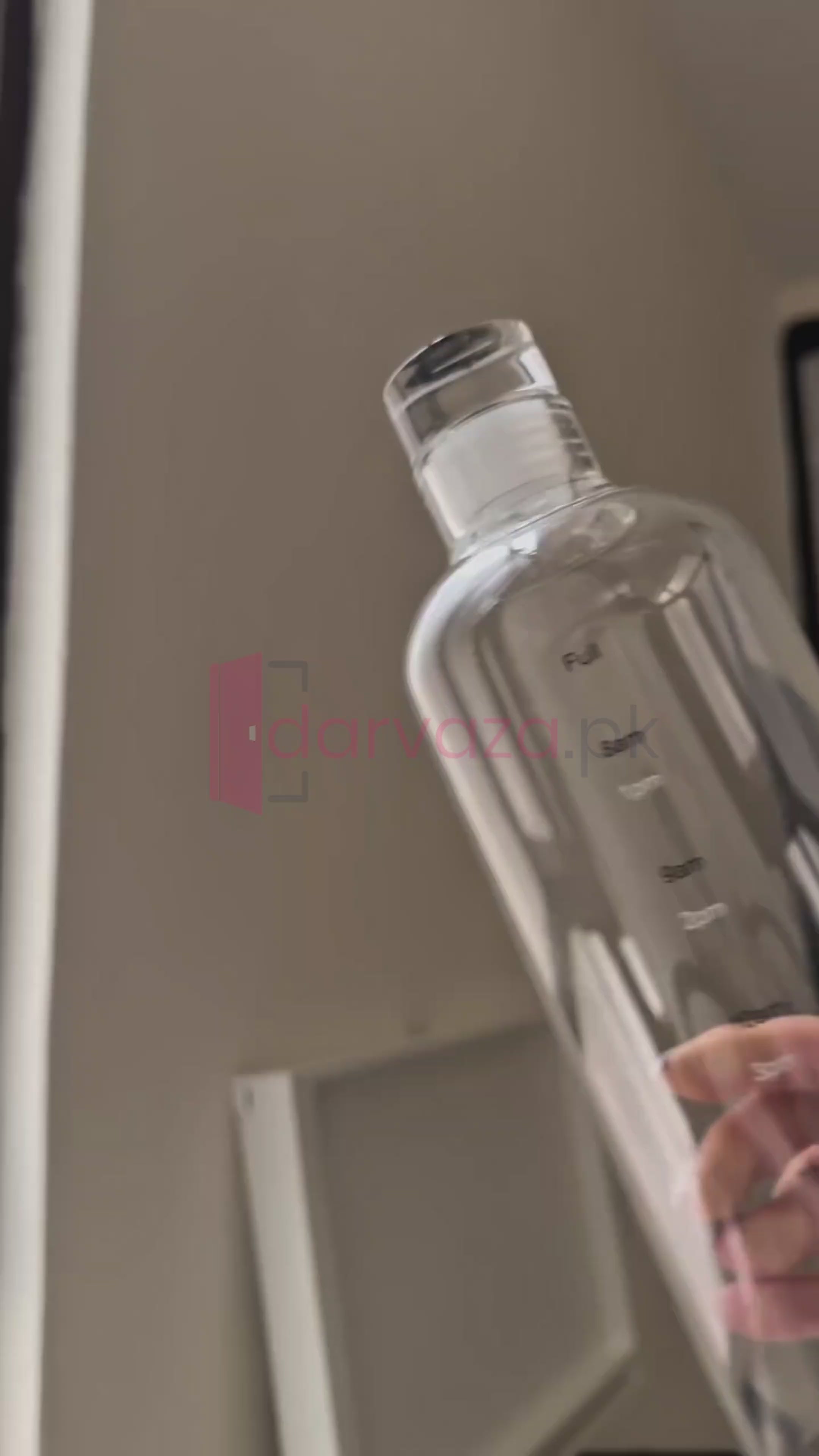 Acrylic Water Bottle with Time Marker – Creative Large Capacity Leakproof Drink Bottle