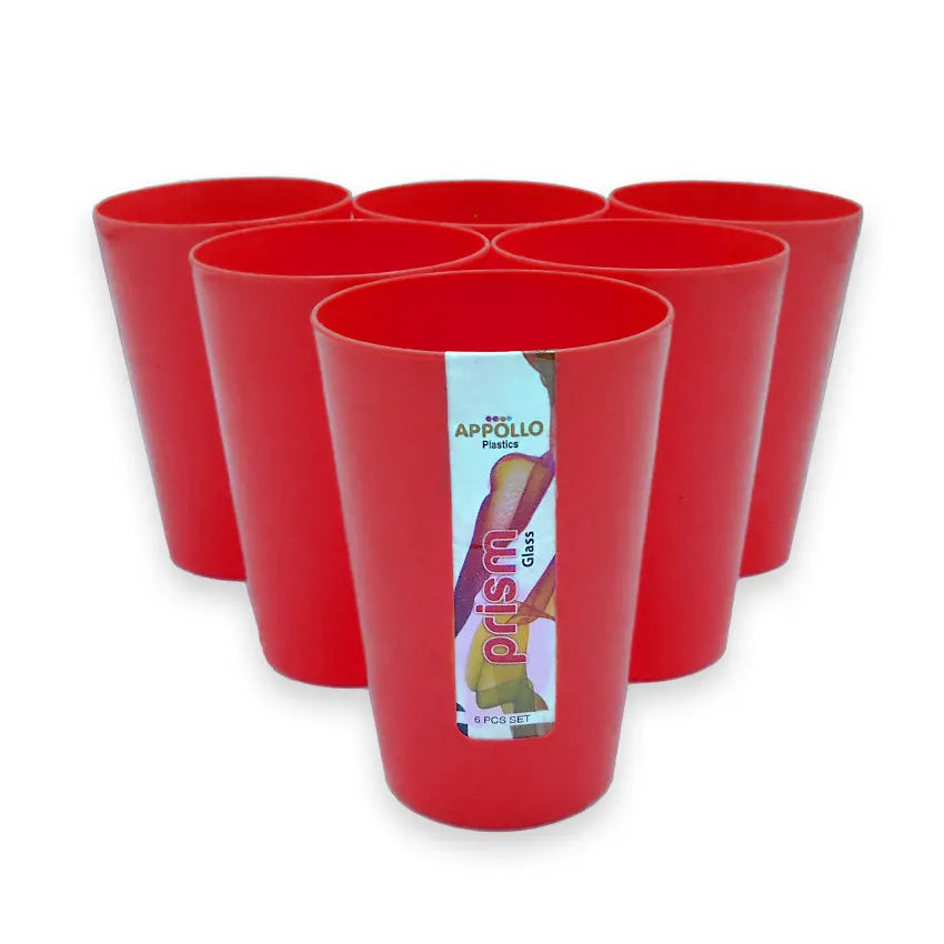 (Pack of 12) Plastic Prism Glass Set For Home and Outdoor Use