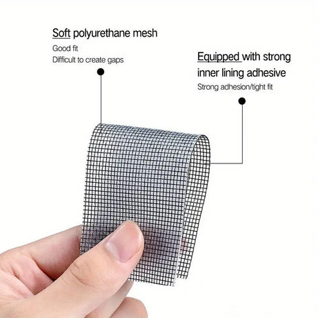 Strong Self Adhesive Window Net Screen Repair Patch Tape For Covering Up Holes Tears Anti Insect Mosquito Mesh