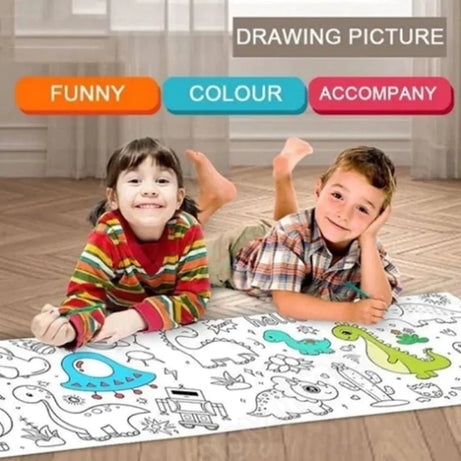 Imported Children's Coloring Drawing Roll Sticker for Kids