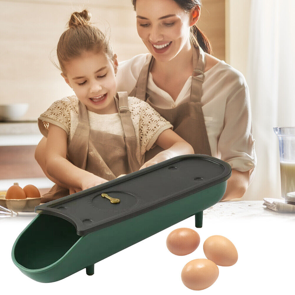 Sliding Egg Storage Box with Lid for Fridge, Stackable Kitchen Egg Trays