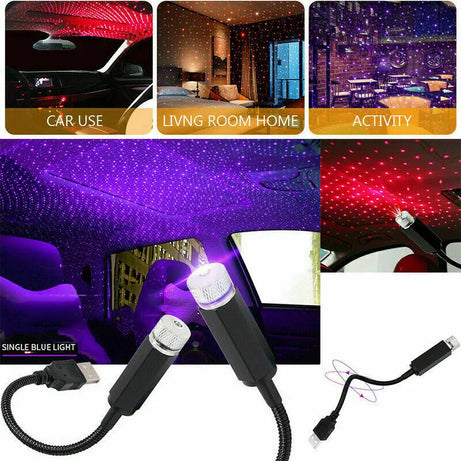 USB Star Night Light Projector with 9 Functional Modes & 24 Lighting Skylight Effects For Decor in Living Room, Car and Other Indoor Activity