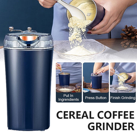 Portable Multi-Functional Electric Stainless Steel Herbs Spices Nuts Grain Grinder for Home and Office