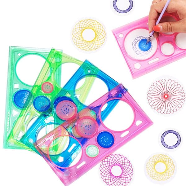 Plastic Spirograph Ruler Set for Circular Designing