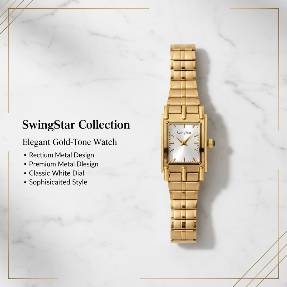 Swingstar Golden & White Dial Women Watch