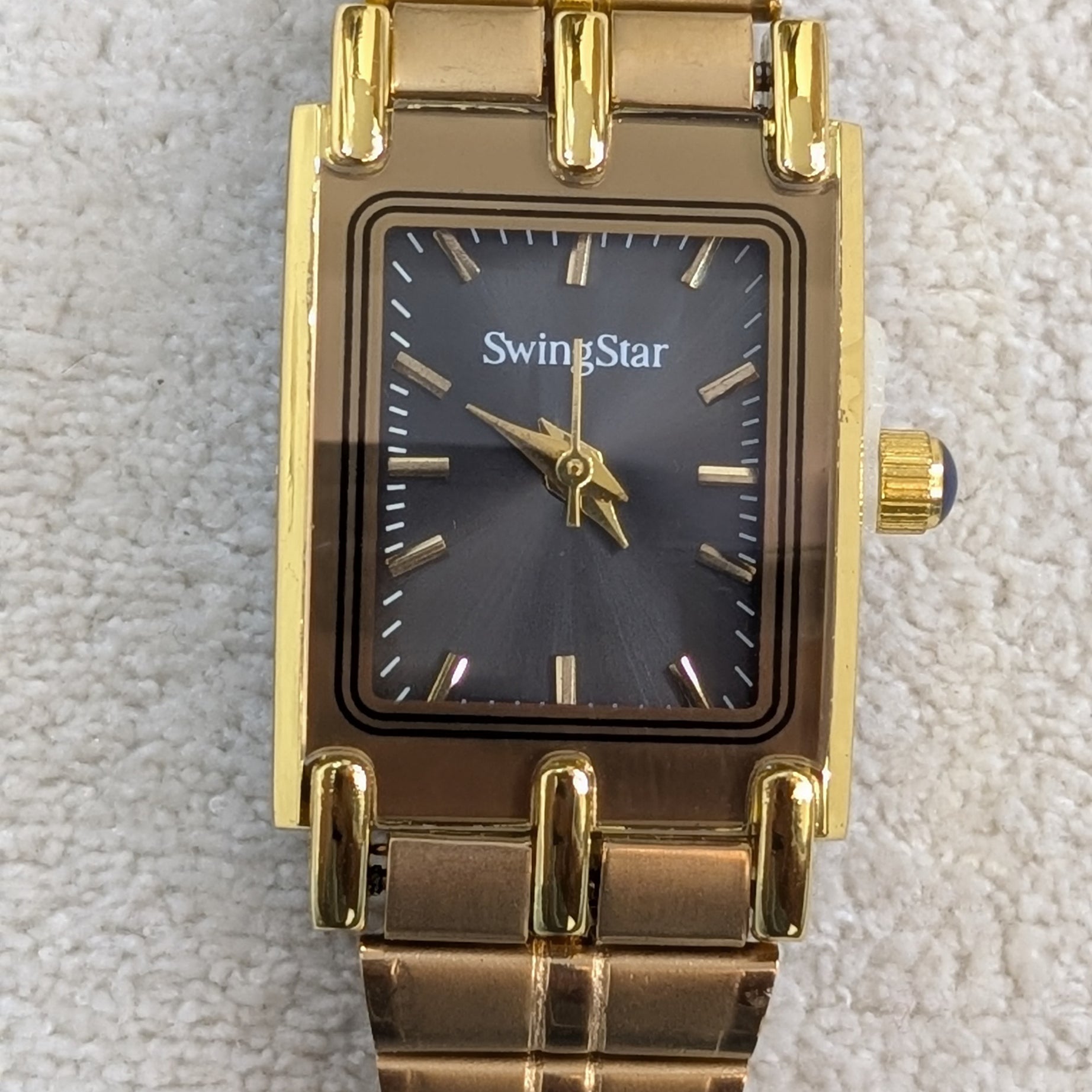 Swingstar Golden & Black Dial Women Watch