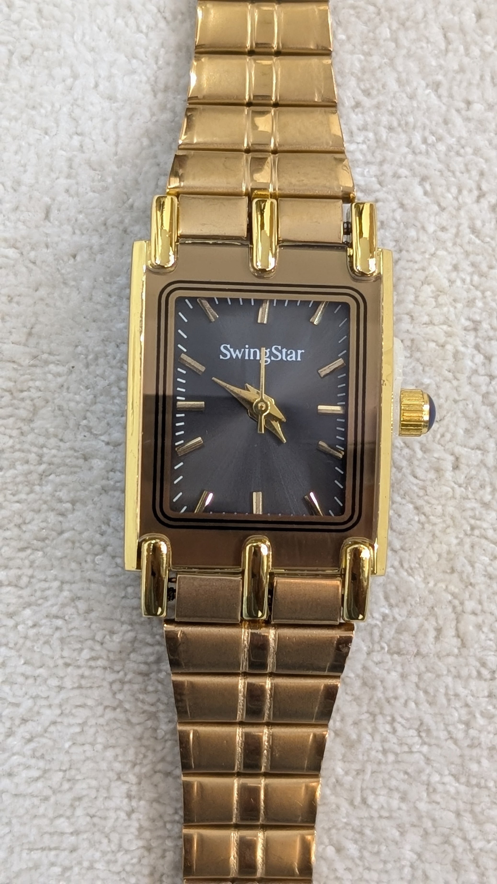 Swingstar Golden & Black Dial Women Watch