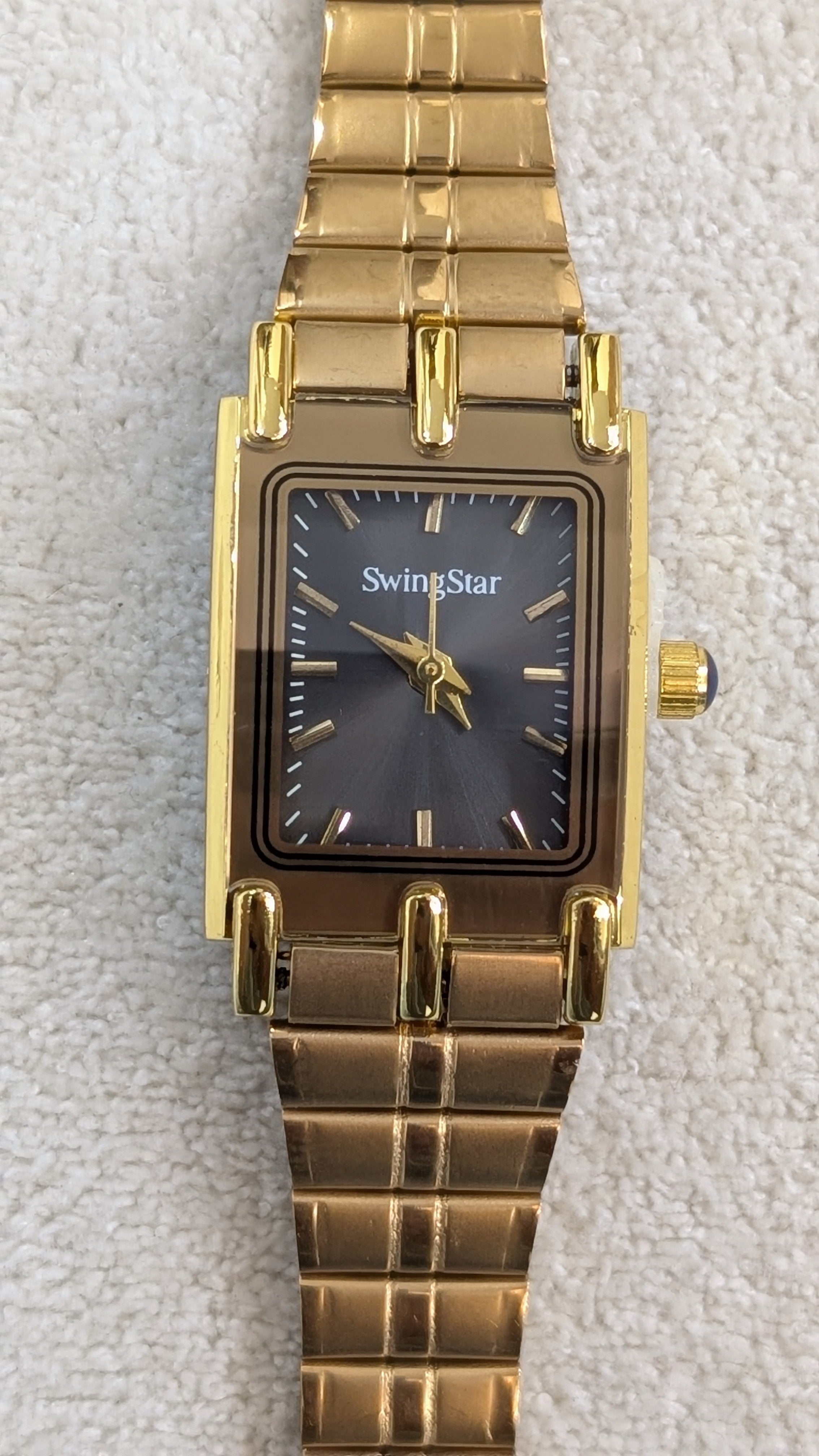Swingstar Golden & Black Dial Women Watch